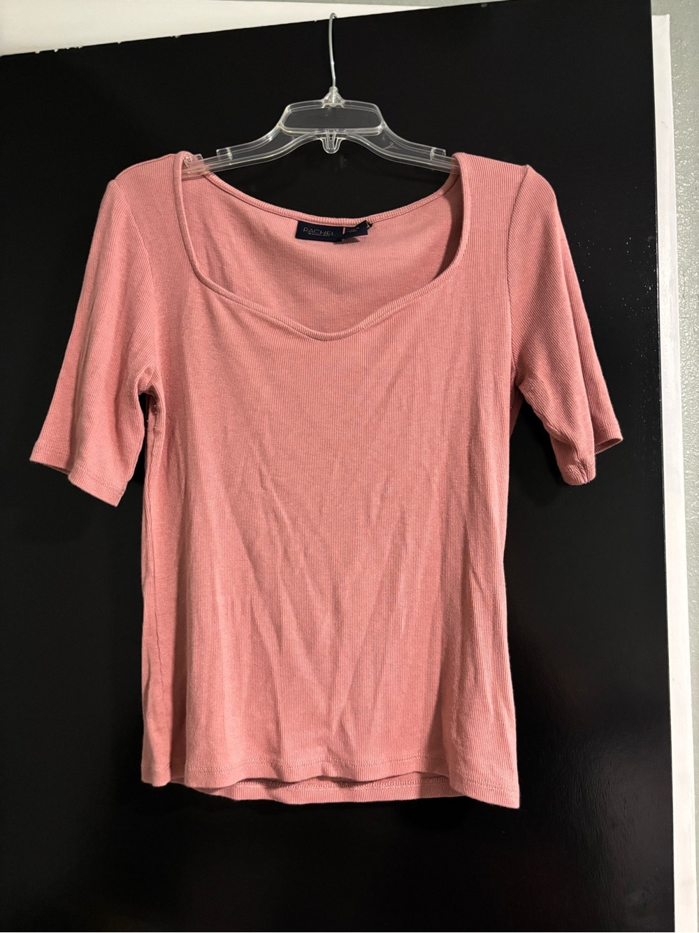 RACHEL Rachel Roy Pink Scoop Neck Short Sleeve Top